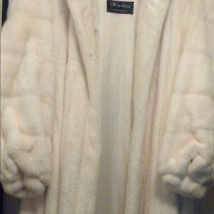White mink fur coat!
